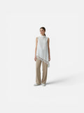 Lace Trim High Neck Sleeveless Top