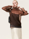 Sheer Mesh Long Sleeve Top